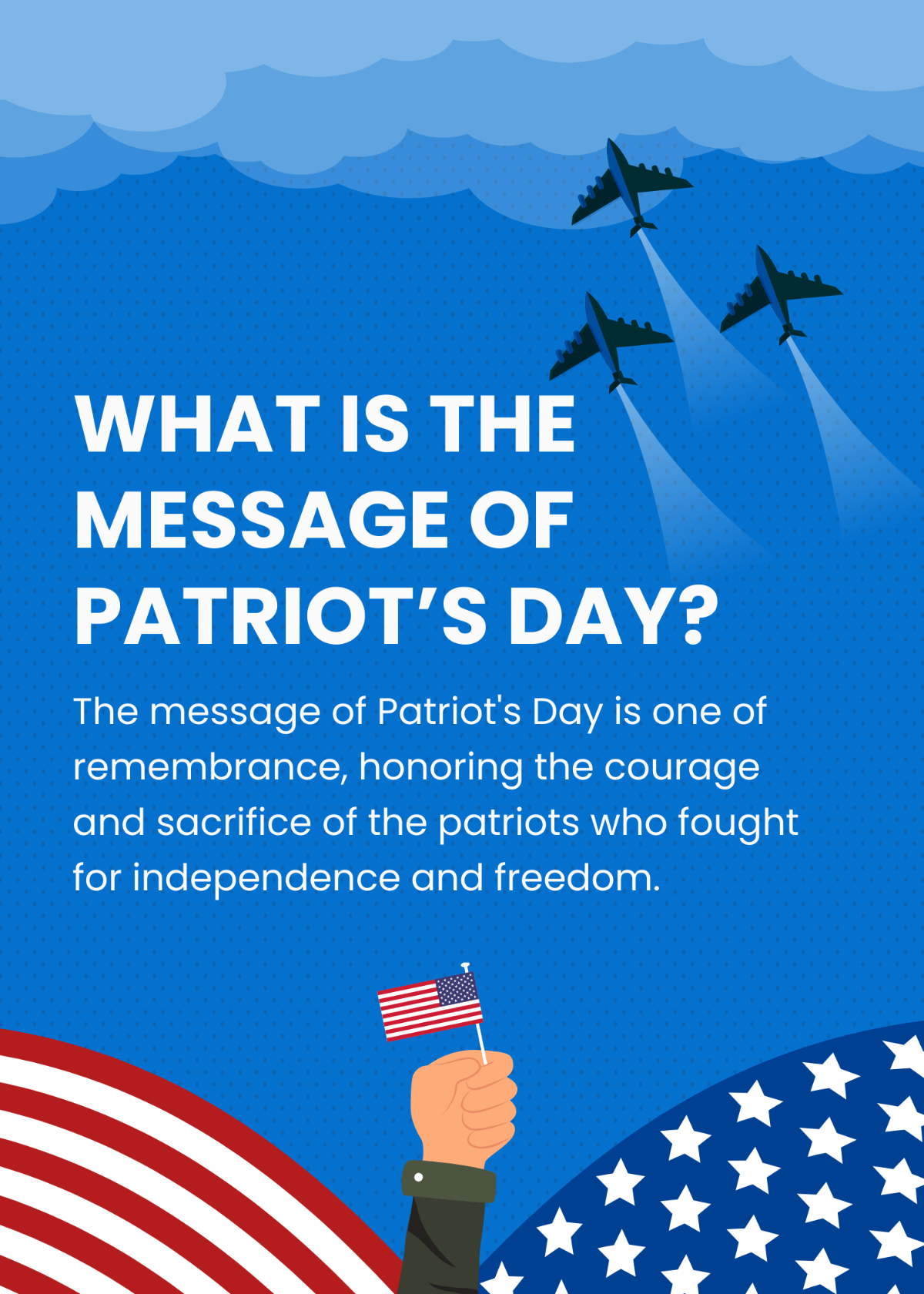 What is the message of Patriots Day? Template