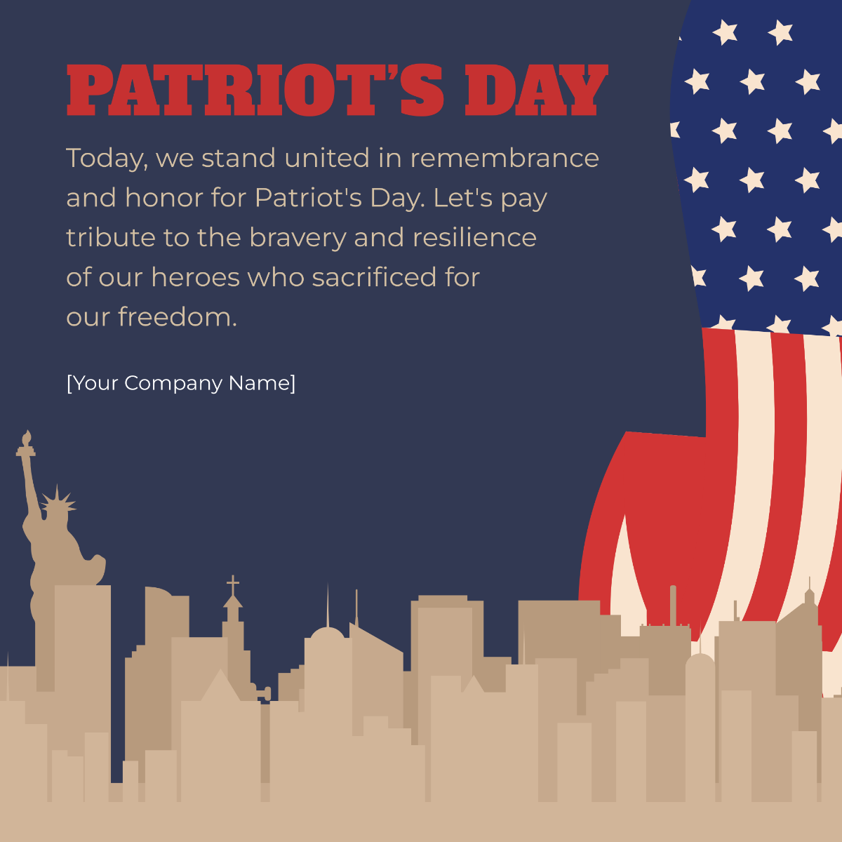 Free Patriot Day Post Template