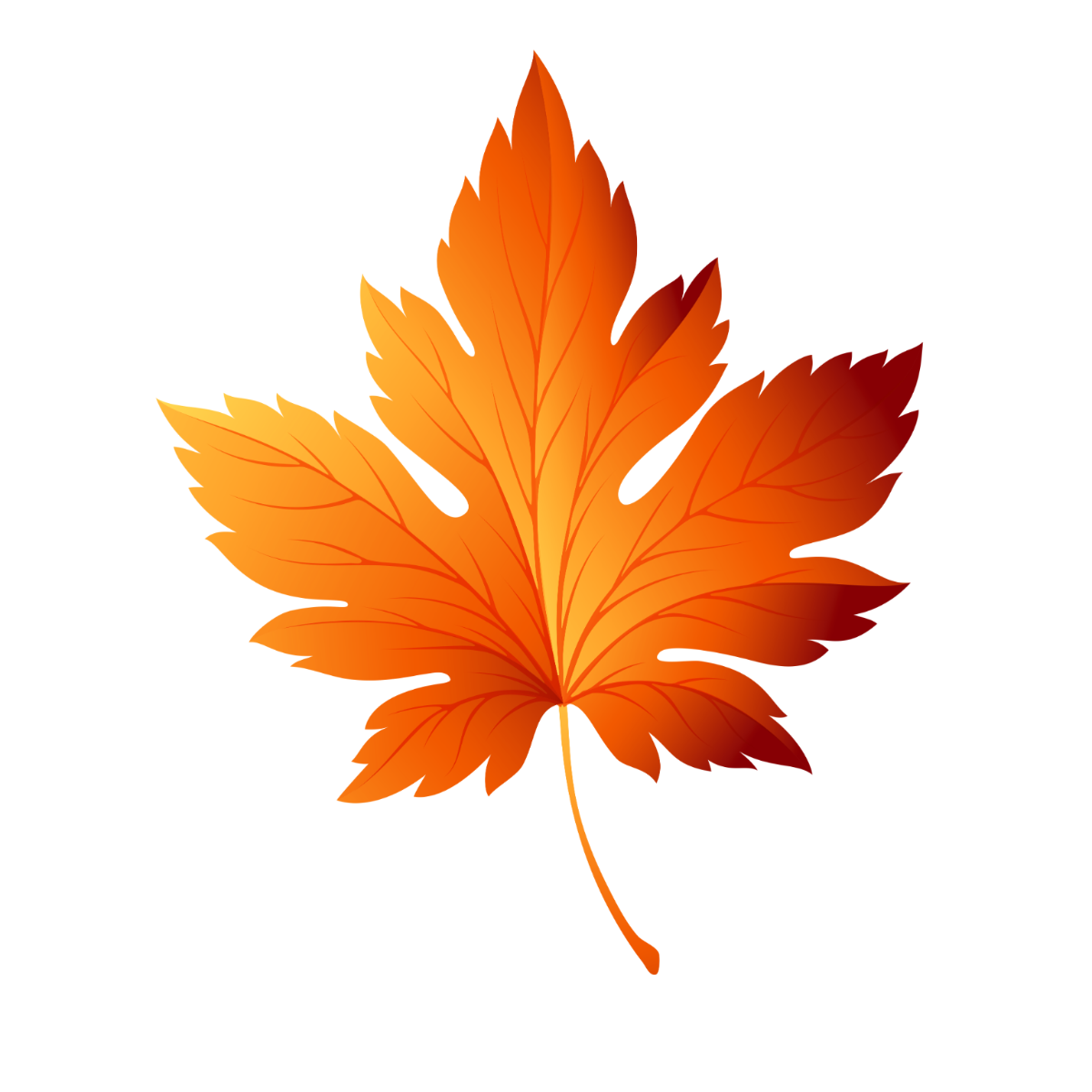 Free Single Autumn Leaf