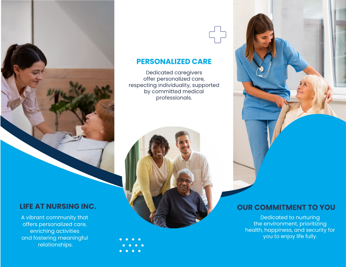 Free Welcome to Our Nursing Home Community Brochure Template to Edit Online