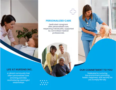 Free Welcome to Our Nursing Home Community Brochure Template to Edit Online