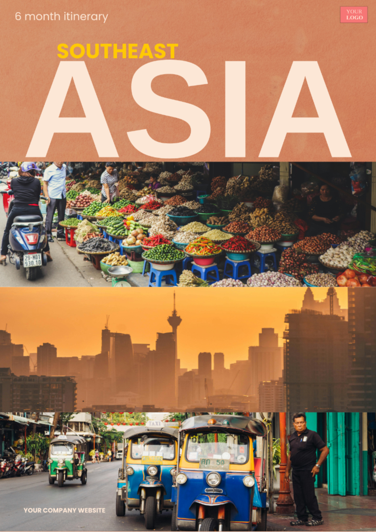 6 Month Southeast Asia Itinerary Template