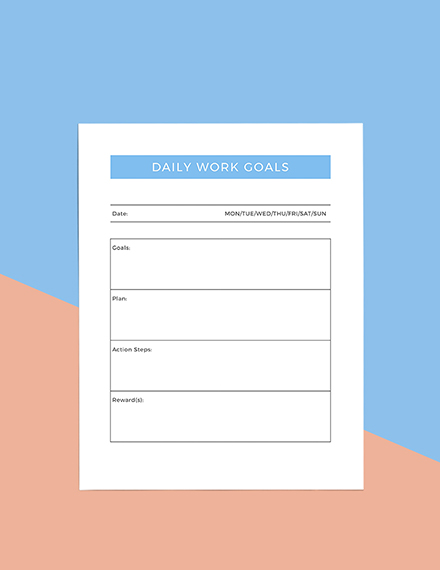 Daily Work Planner Format