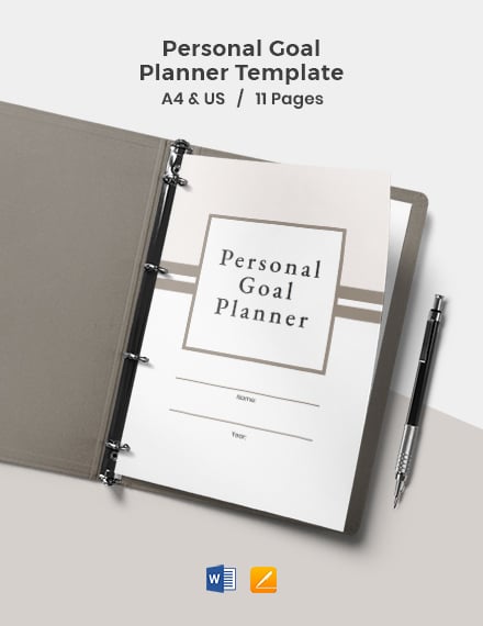 Personal Goal Planner Template Cover