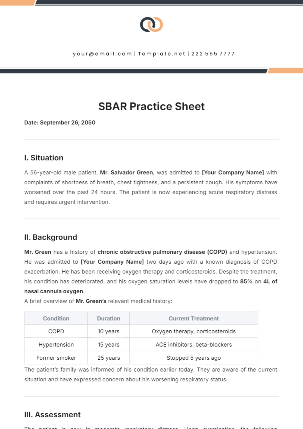 SBAR Practice Sheet Template - Edit Online & Download