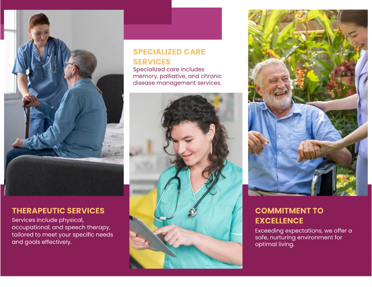 Free Comprehensive Care Services Brochure Template to Edit Online