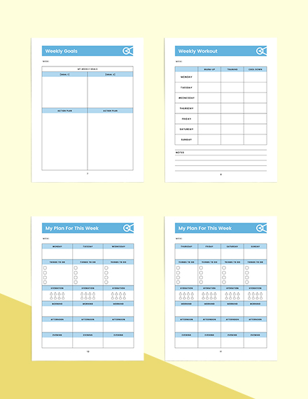 weekly Personal planner Example