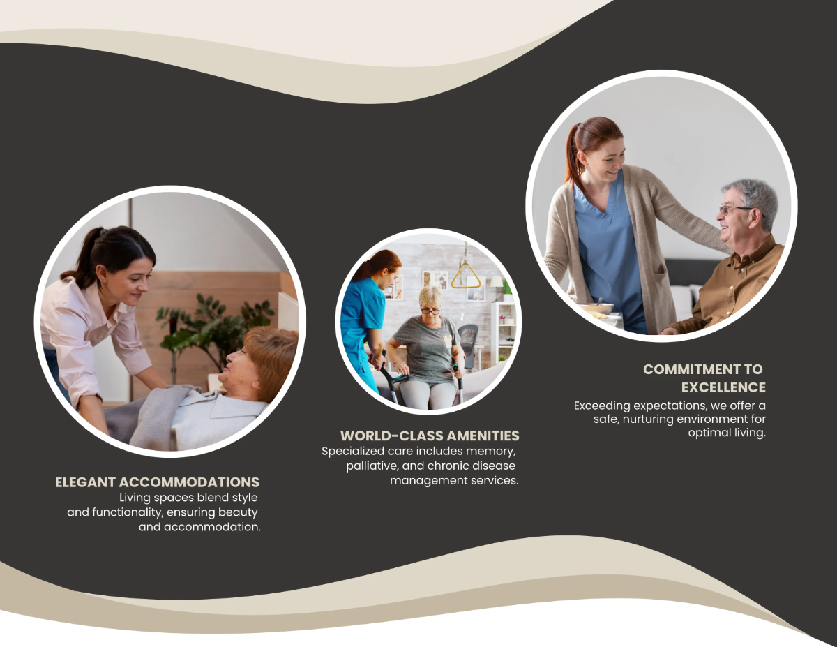 Free Luxury Senior Living Facilities Brochure Template to Edit Online