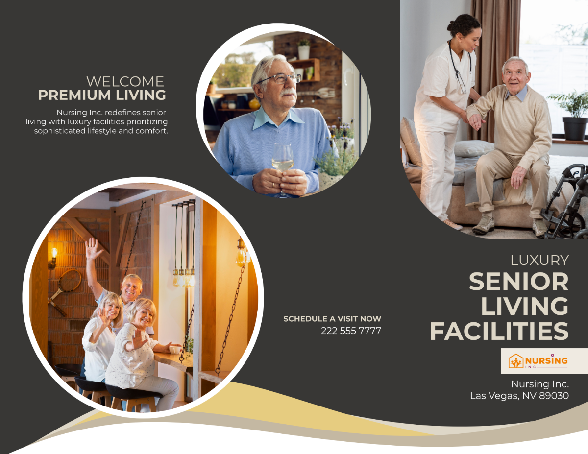 Free Luxury Senior Living Facilities Brochure Template