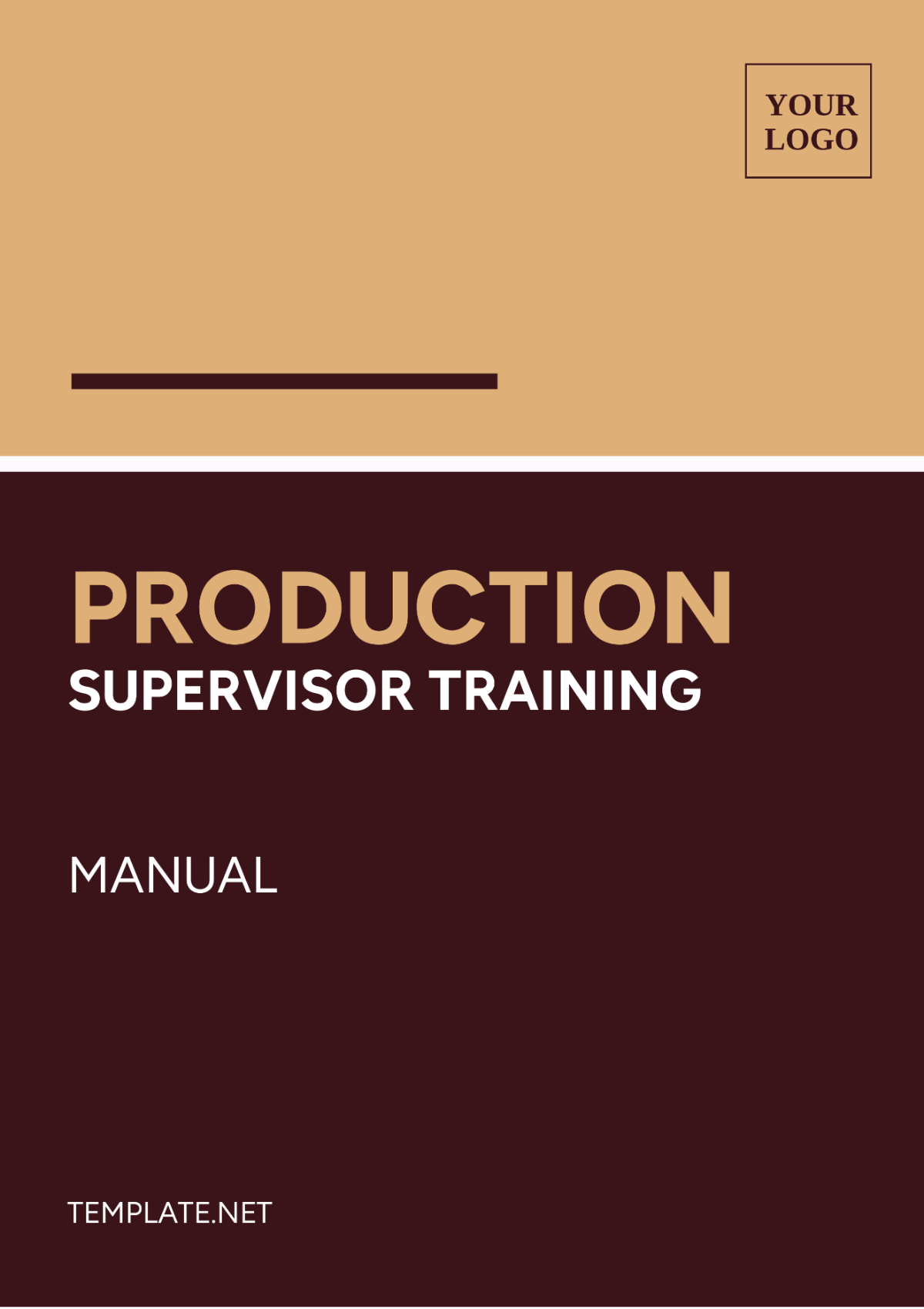 Production Supervisor Training Manual Template