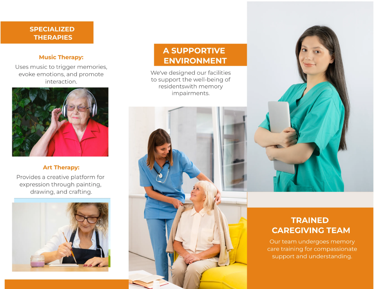 Free Individualized Memory Care Programs Brochure Template to Edit Online