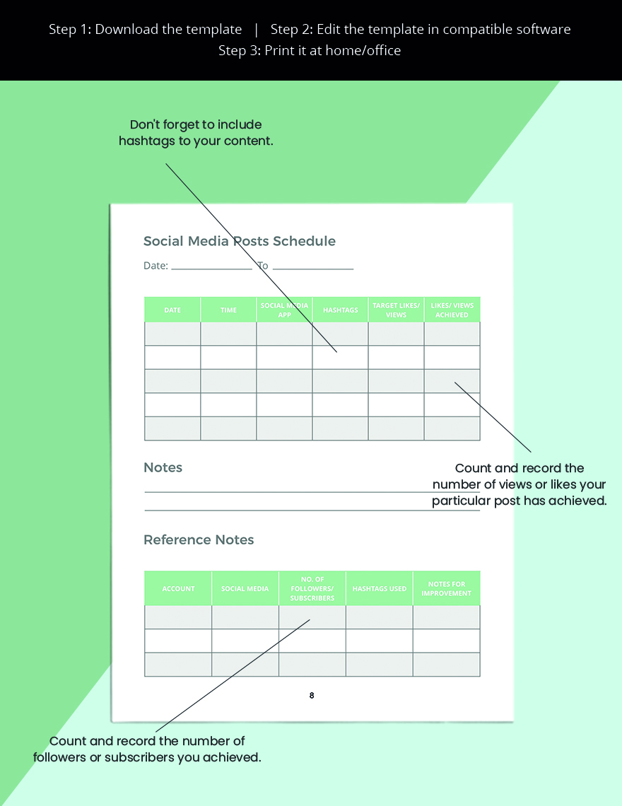 Author Media Planner Template