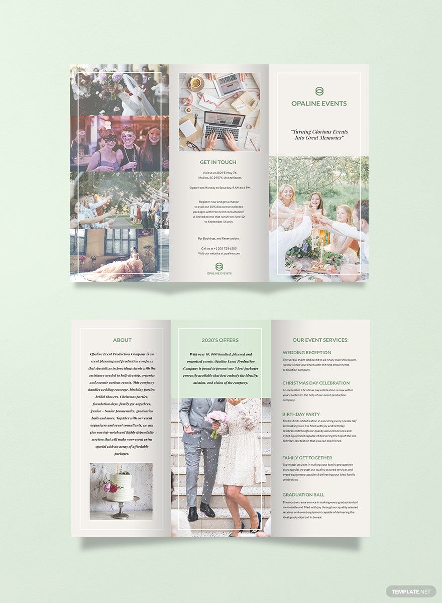 Elegant Event Tri-Fold Brochure Template