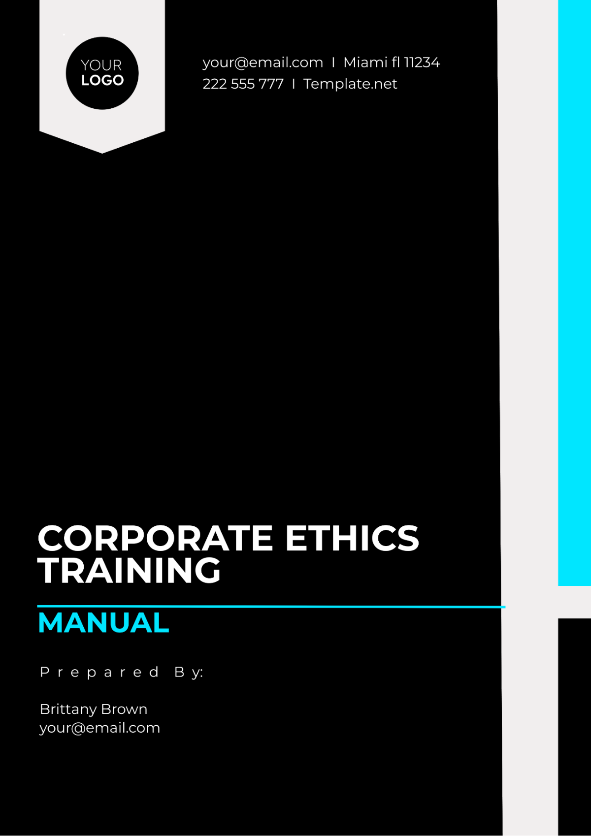 Corporate Ethics Training Manual Template