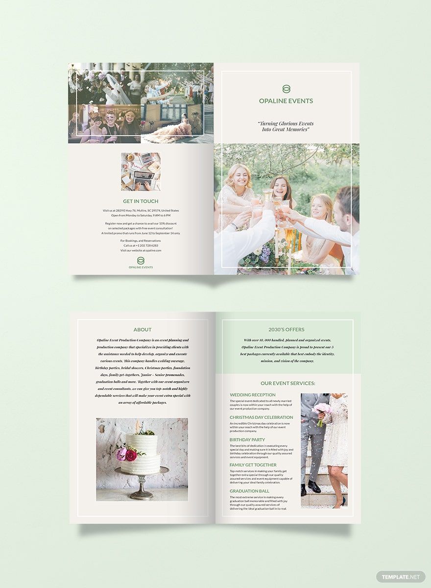 Elegant Event Bi-Fold Brochure Template