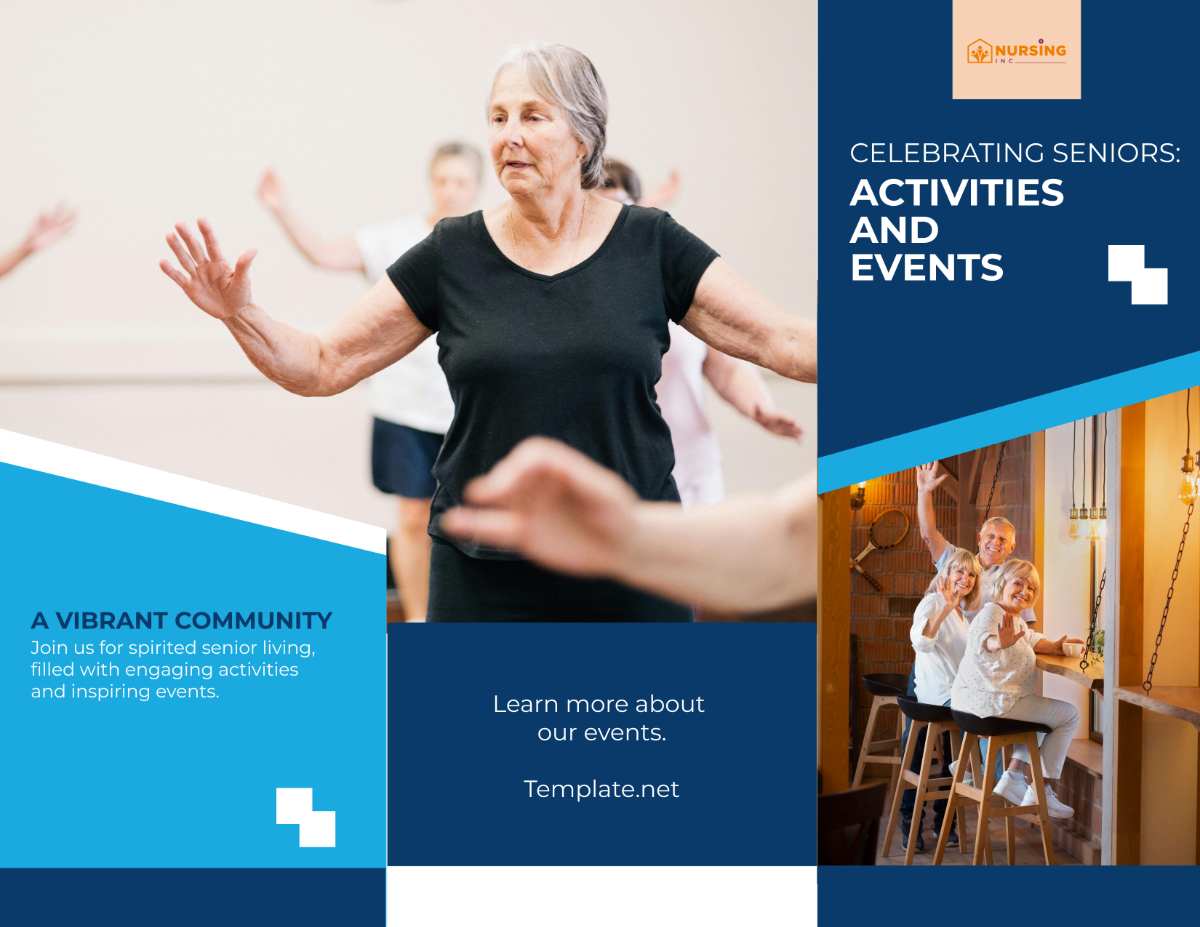 Free Celebrating Seniors: Activities and Events Brochure Template