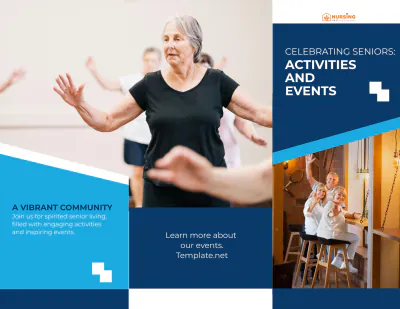 Free Celebrating Seniors: Activities and Events Brochure Template to Edit Online