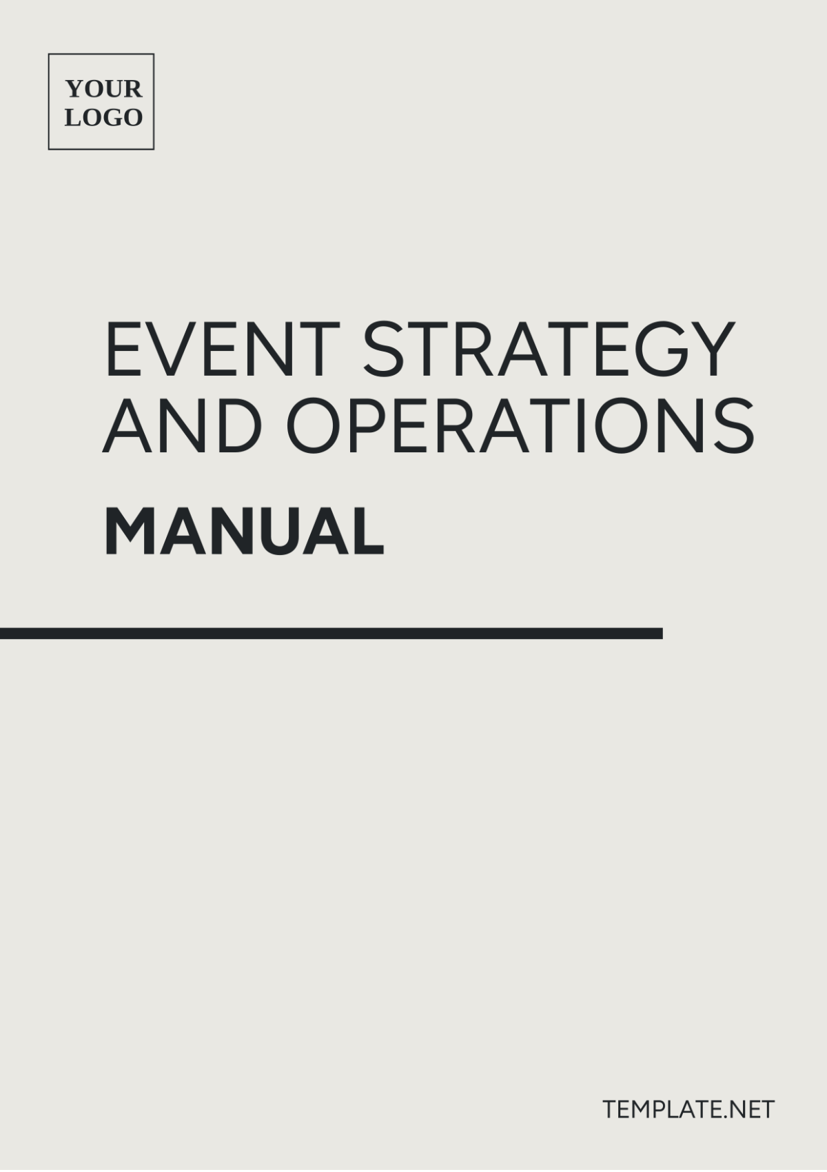 Event Strategy & Operations Manual Template