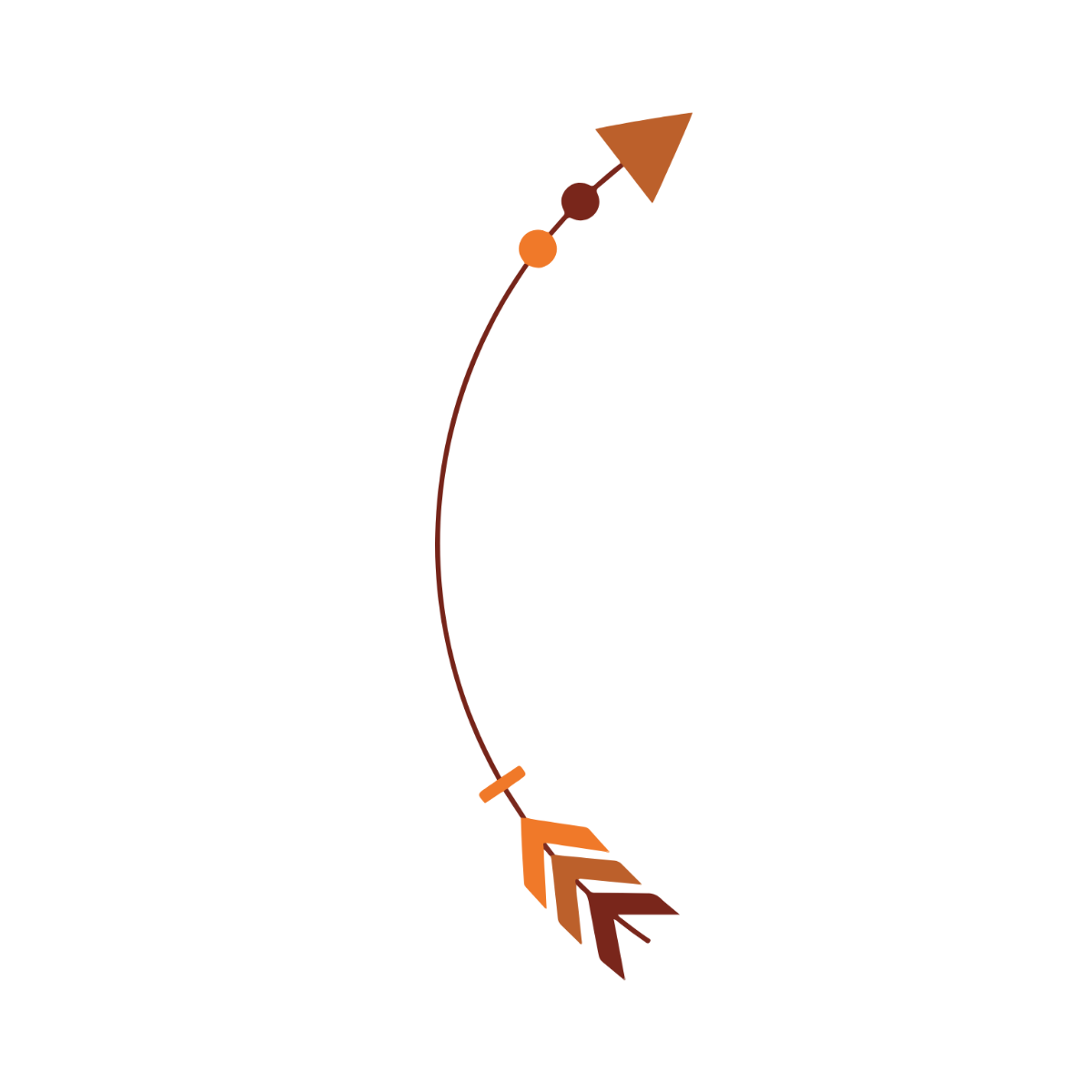 Curved Tribal Arrow