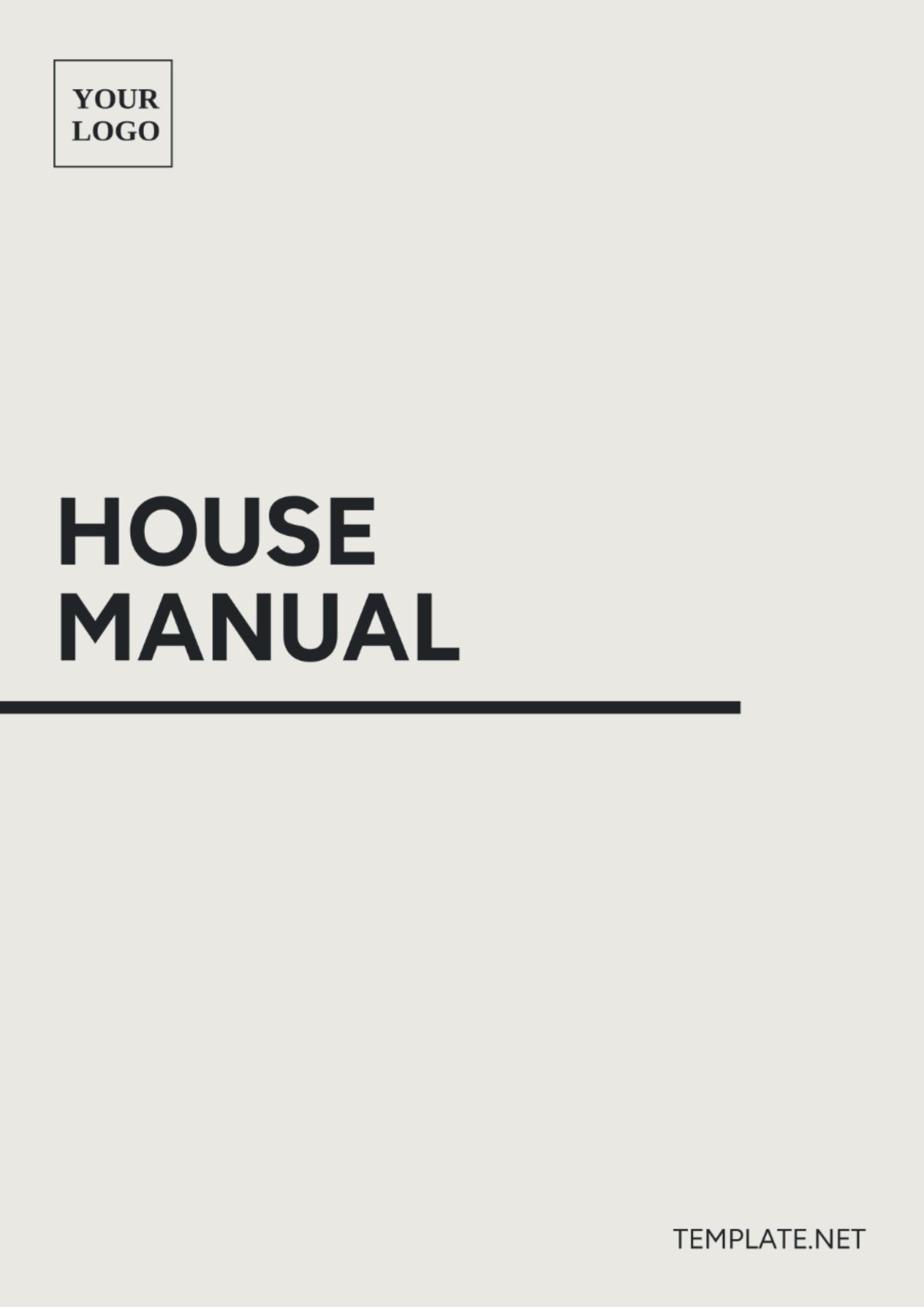 Free House Manual Template