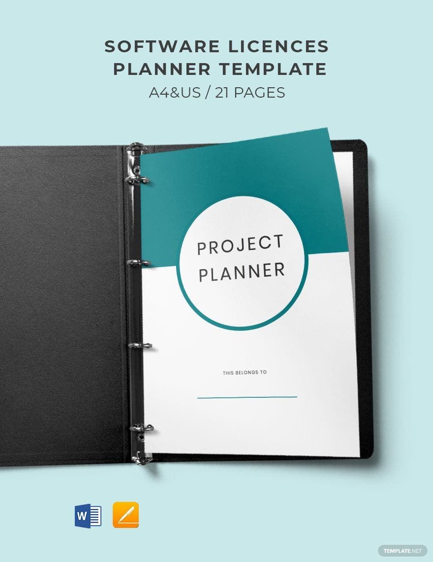 Software Licences Planner Template