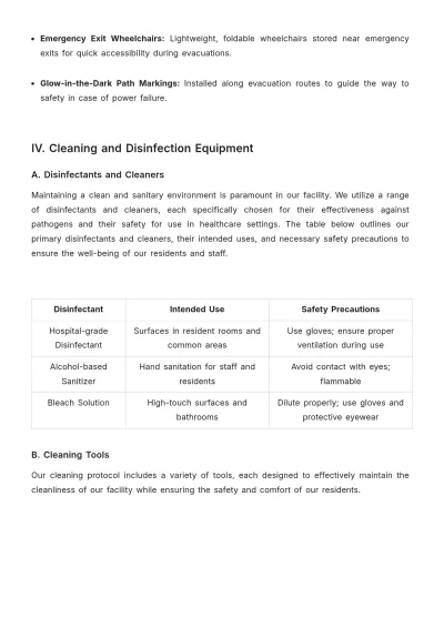Free Nursing Home Safety Equipment Quick Reference Guide Template to Edit Online