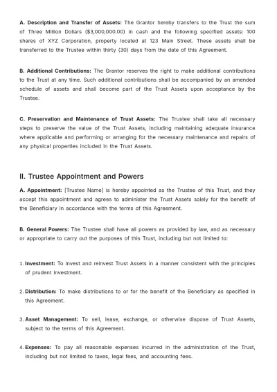 Free Nursing Home Trust Agreement Template to Edit Online