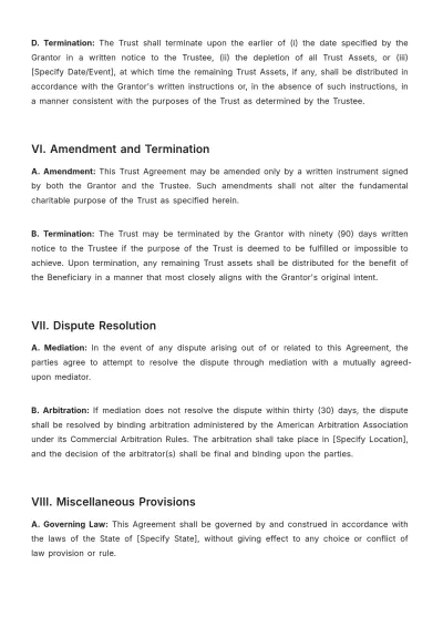 Free Nursing Home Trust Agreement Template to Edit Online