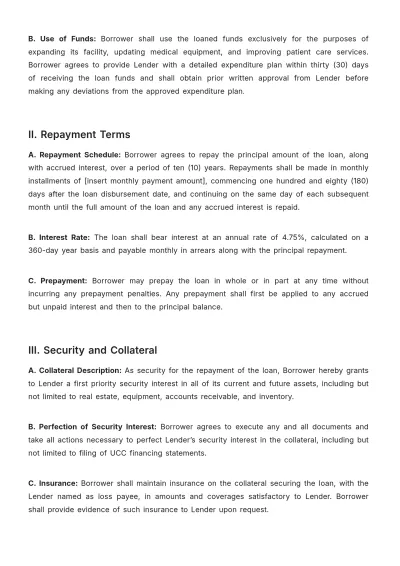 Free Nursing Home Financing Agreement Template to Edit Online