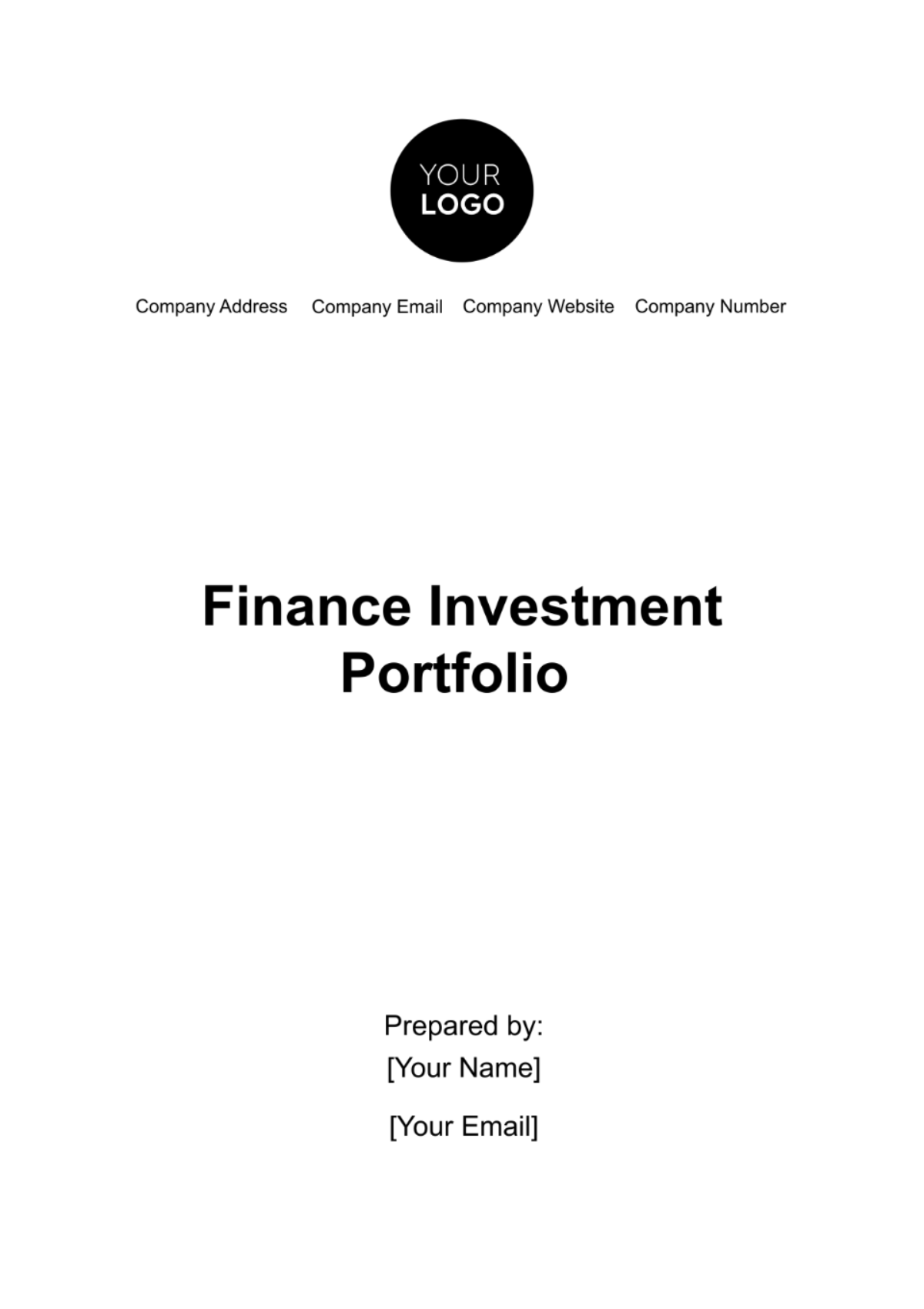 Finance Investment Portfolio Template