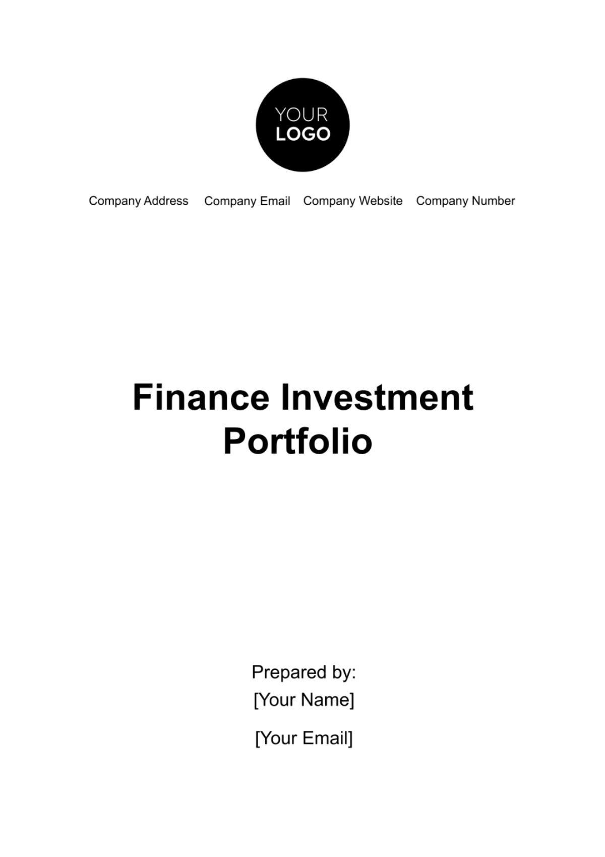 Finance Investment Portfolio Template