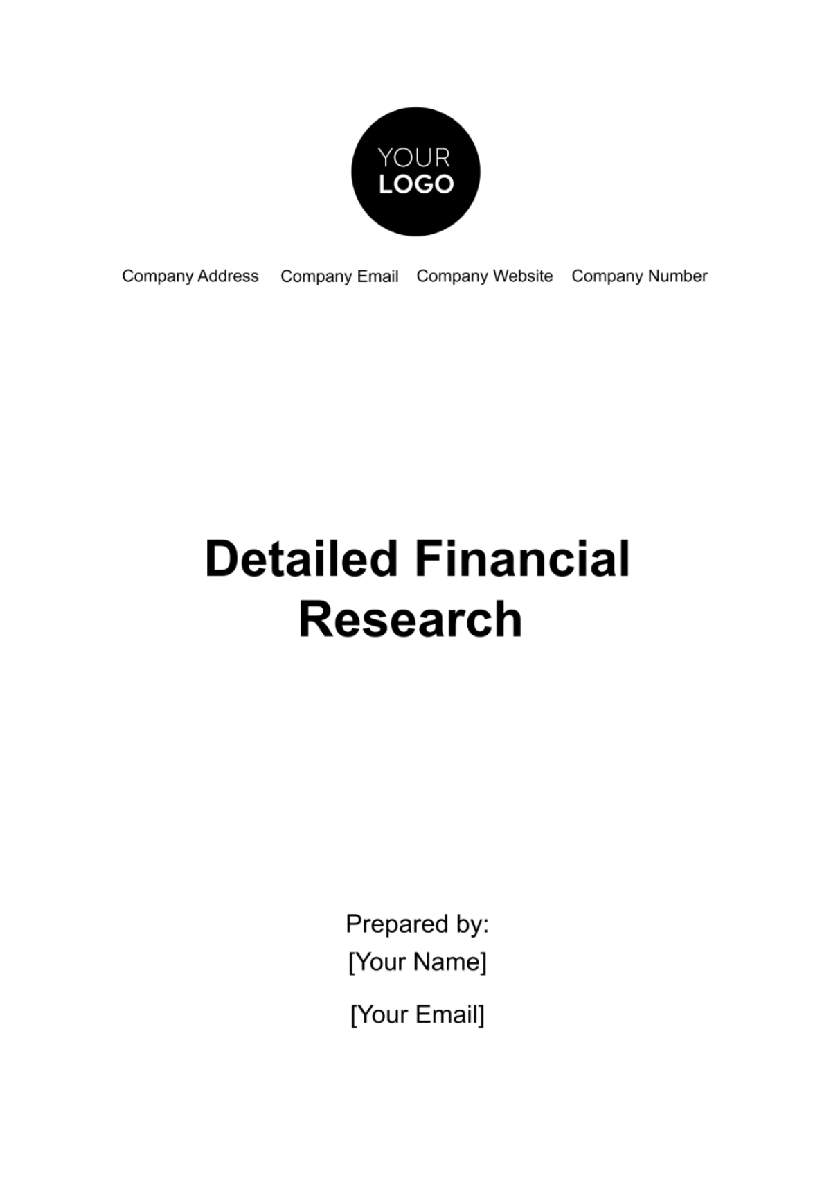 Detailed Financial Research Template