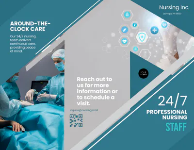 Free Professional Nursing Staff Brochure Template to Edit Online