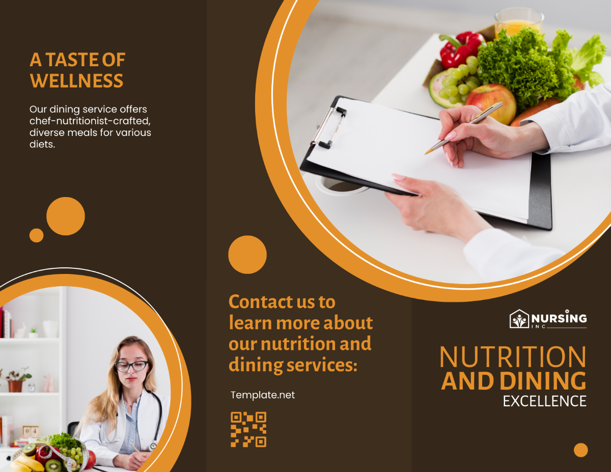 Nutrition and Dining Excellence Brochure Template