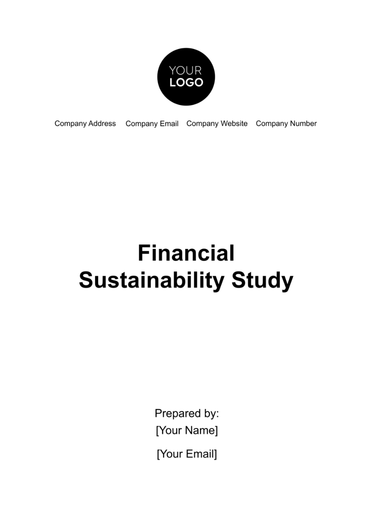 Financial Sustainability Study Template