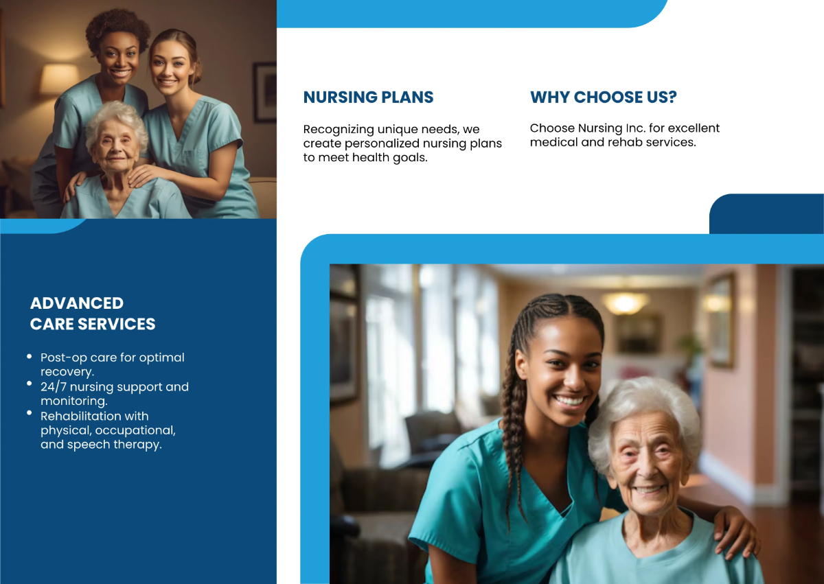 Free Premier Skilled Nursing Support Brochure Template to Edit Online