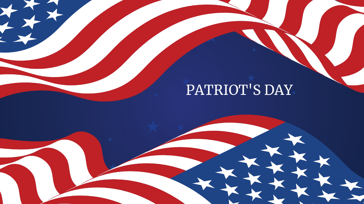 Patriots Day Flag Template