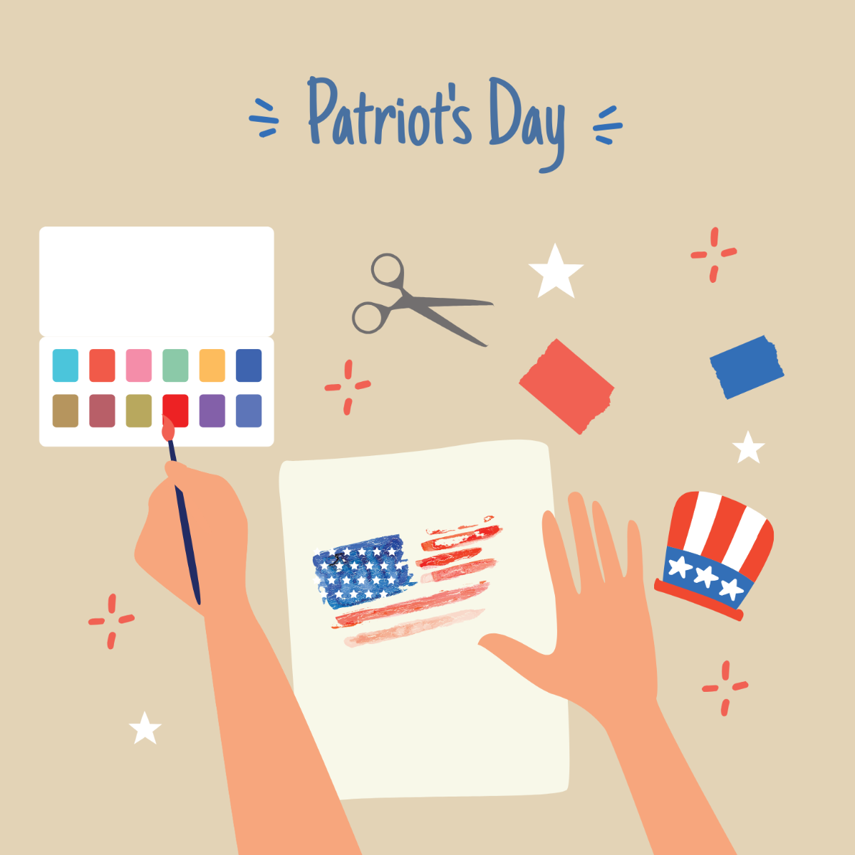 Patriots Day Craft for Kids