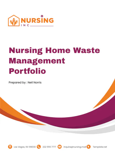 Free Nursing Home Waste Management Portfolio Template to Edit Online