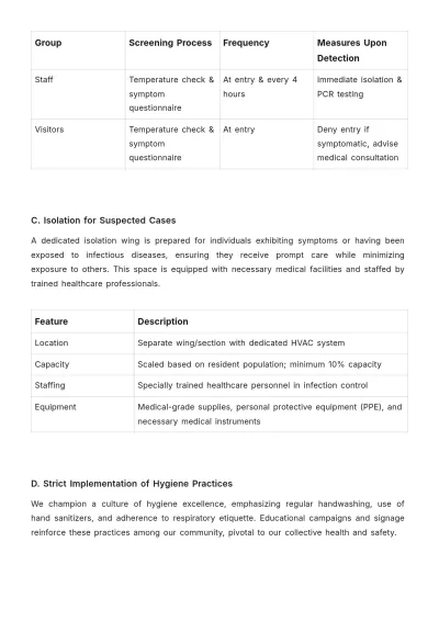 Free Nursing Home Pandemic Response Plan Template to Edit Online