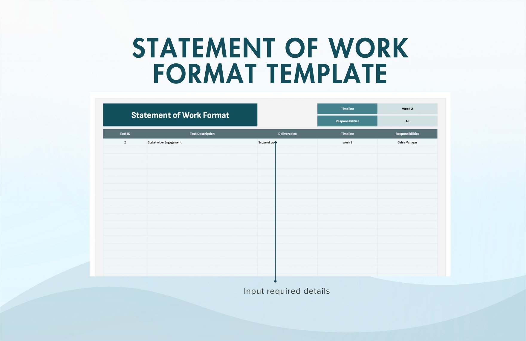 Statement of Work Format Template