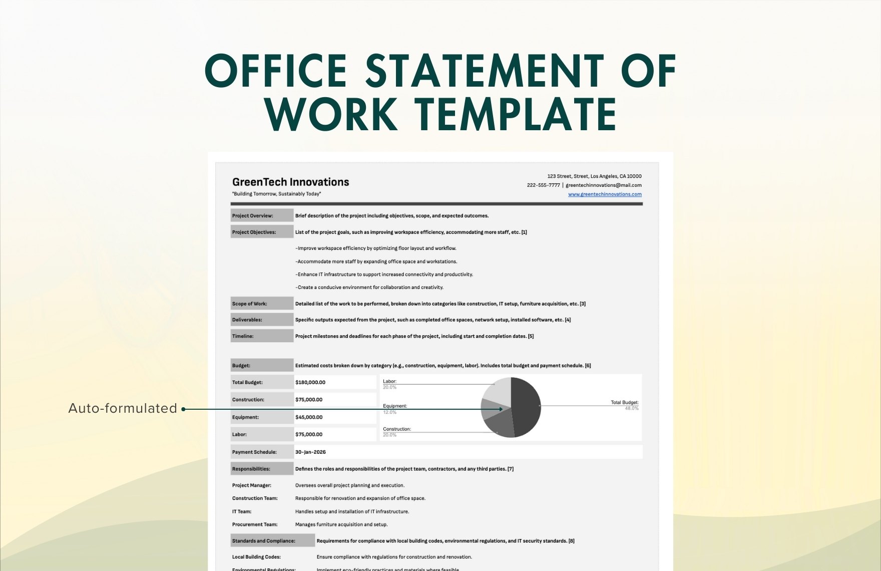 Office Statement of Work Template