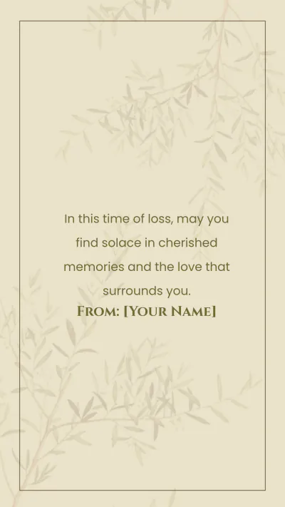 Free Condolence Card Template to Edit Online