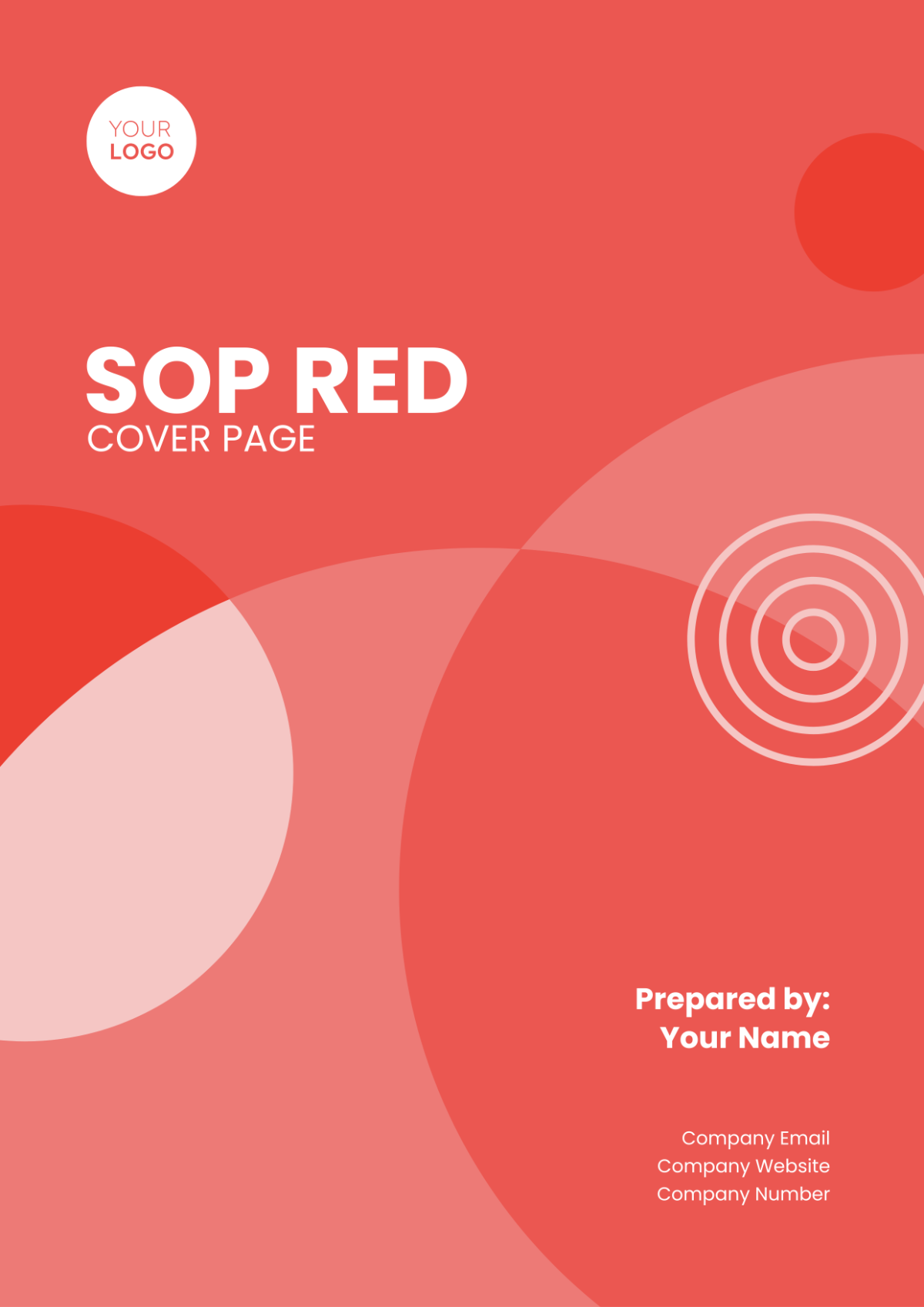 SOP Red Cover Page Template - Edit Online & Download Example | Template.net