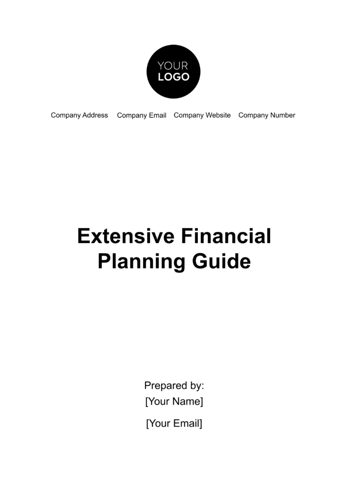 Free Extensive Financial Planning Guide Template
