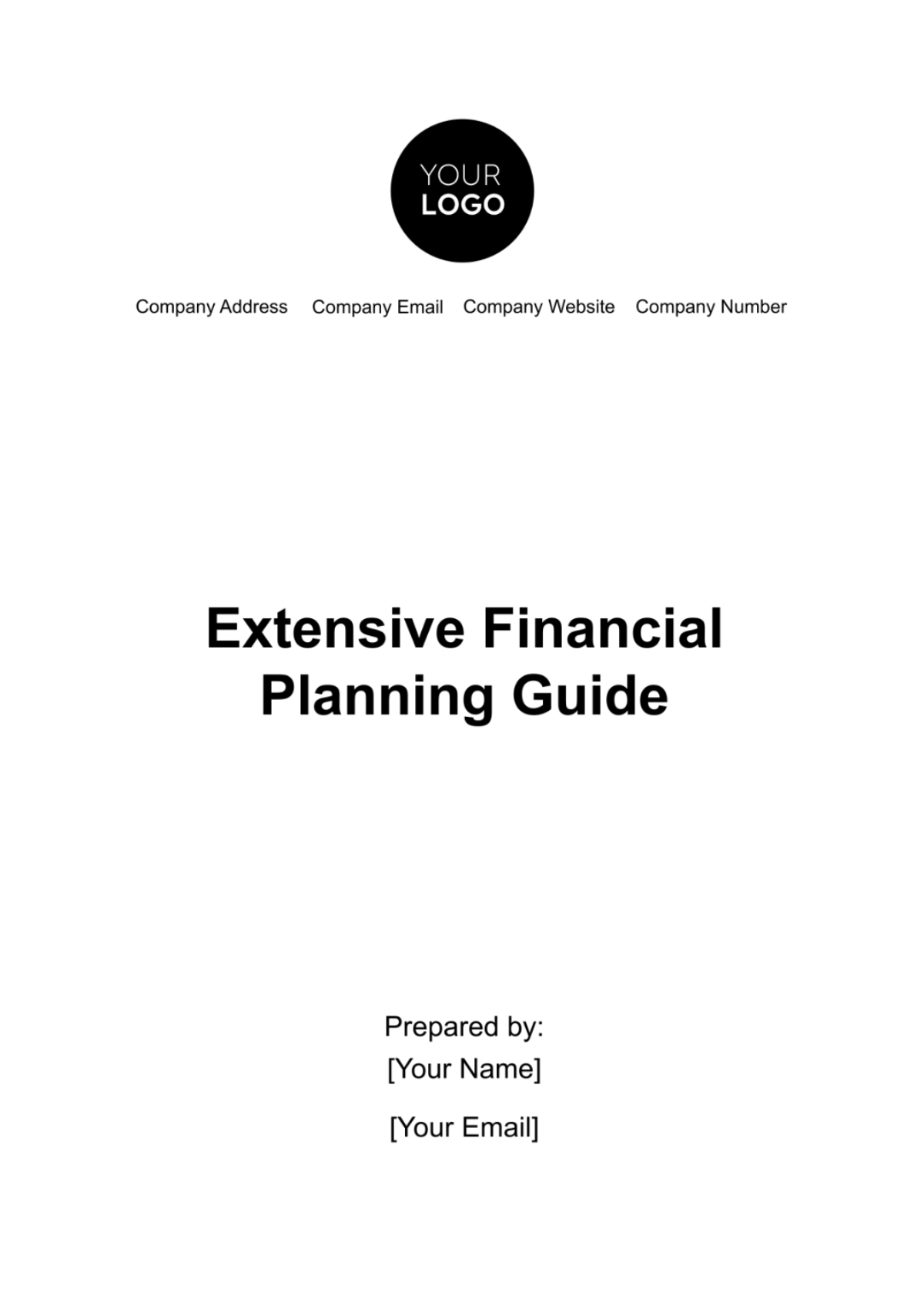 Extensive Financial Planning Guide Template