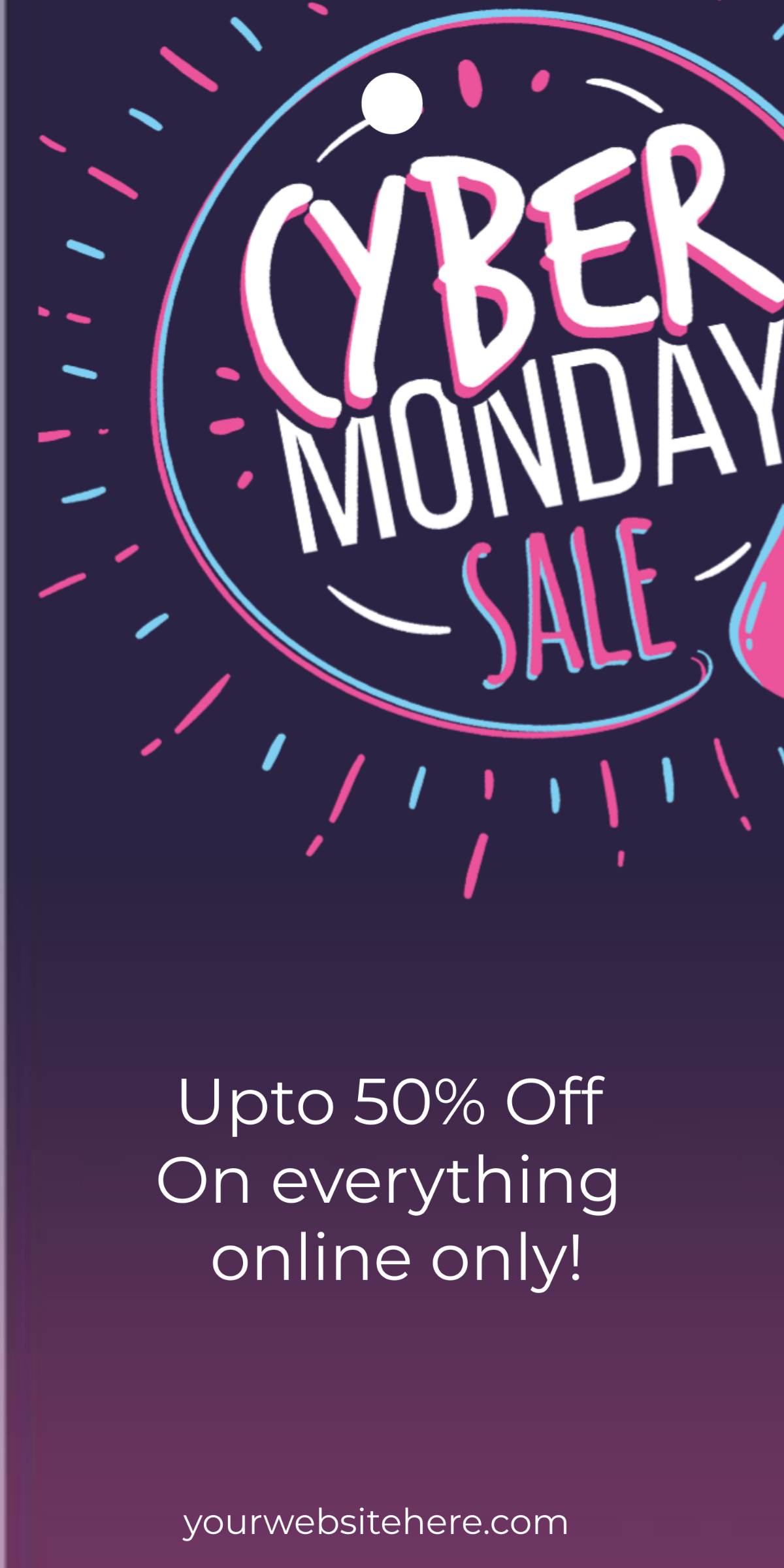 Free Cyber Monday Sale Tag