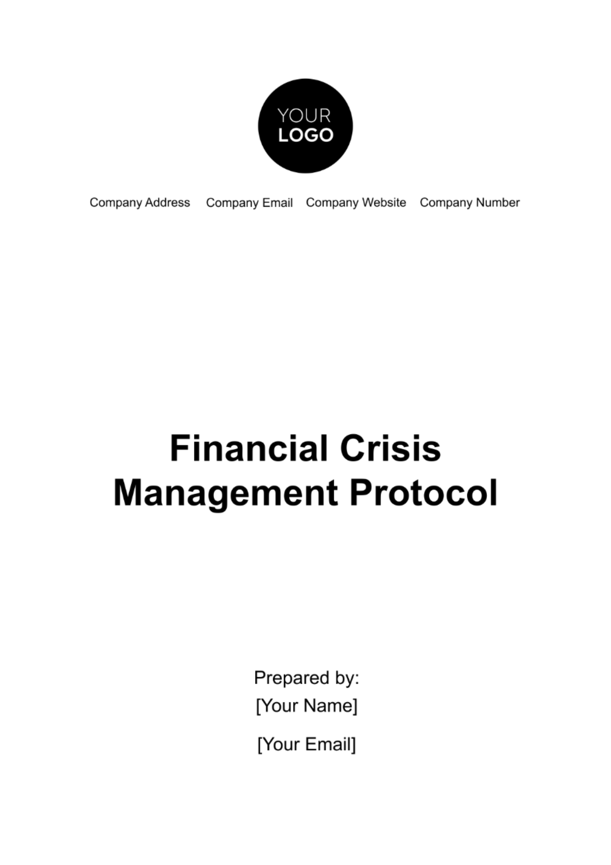 Financial Crisis Management Protocol Template