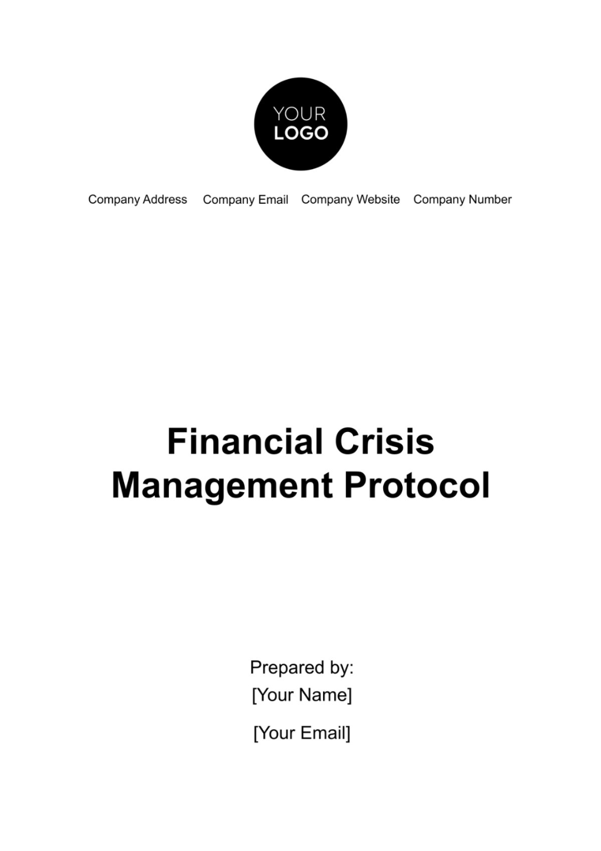 Financial Crisis Management Protocol Template