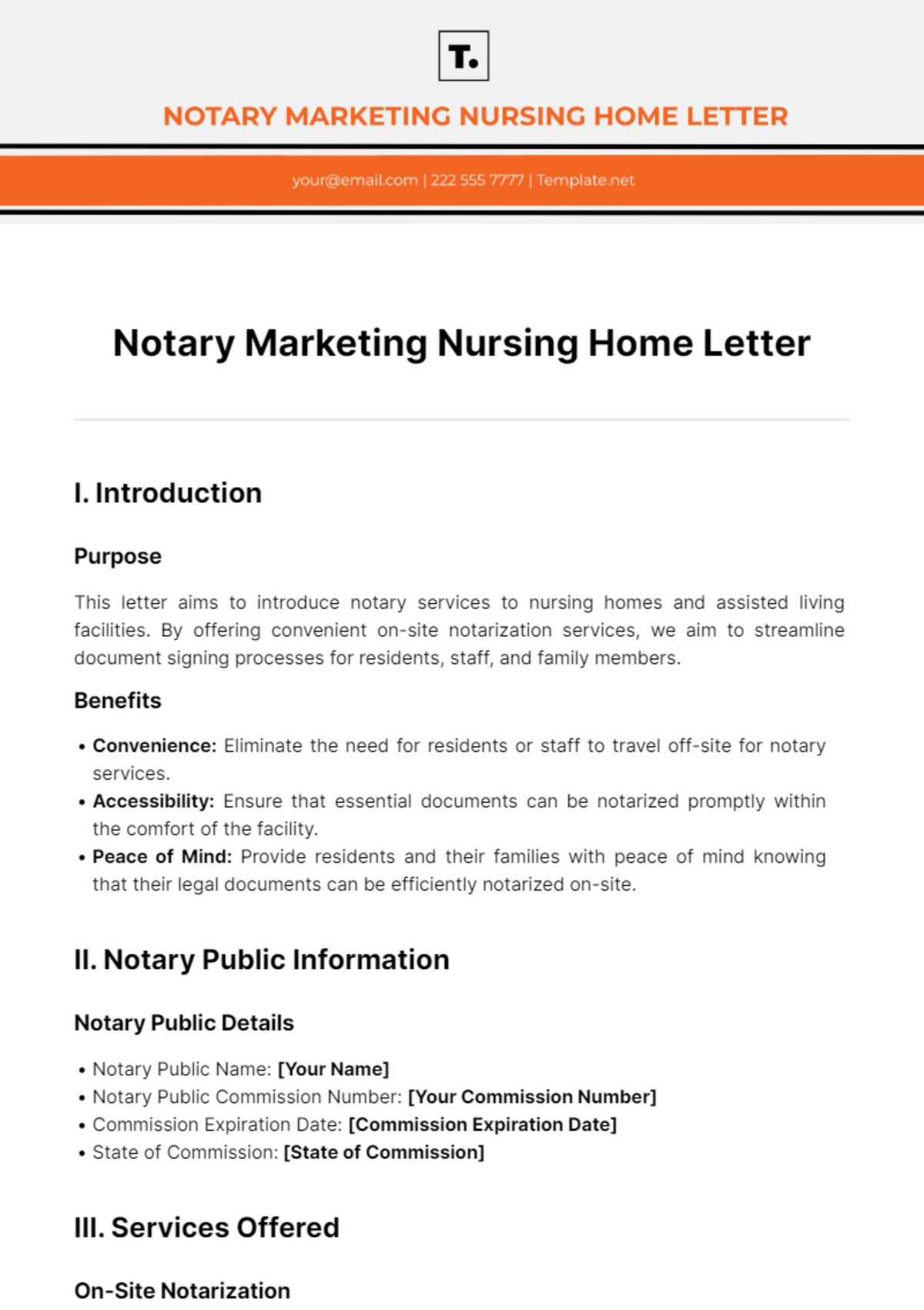 Free Notary Marketing Nursing Home Letter Template